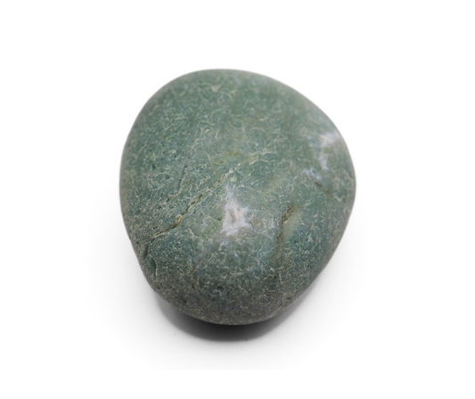 Close up of green jasper beach stone