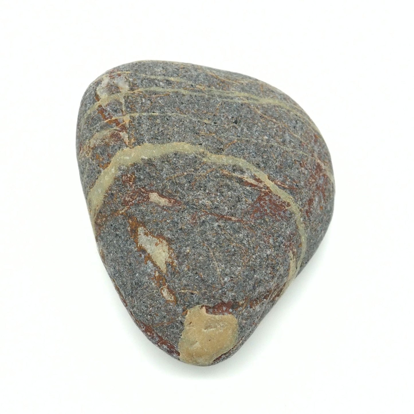 Beach stone quartzite heart shaped close up