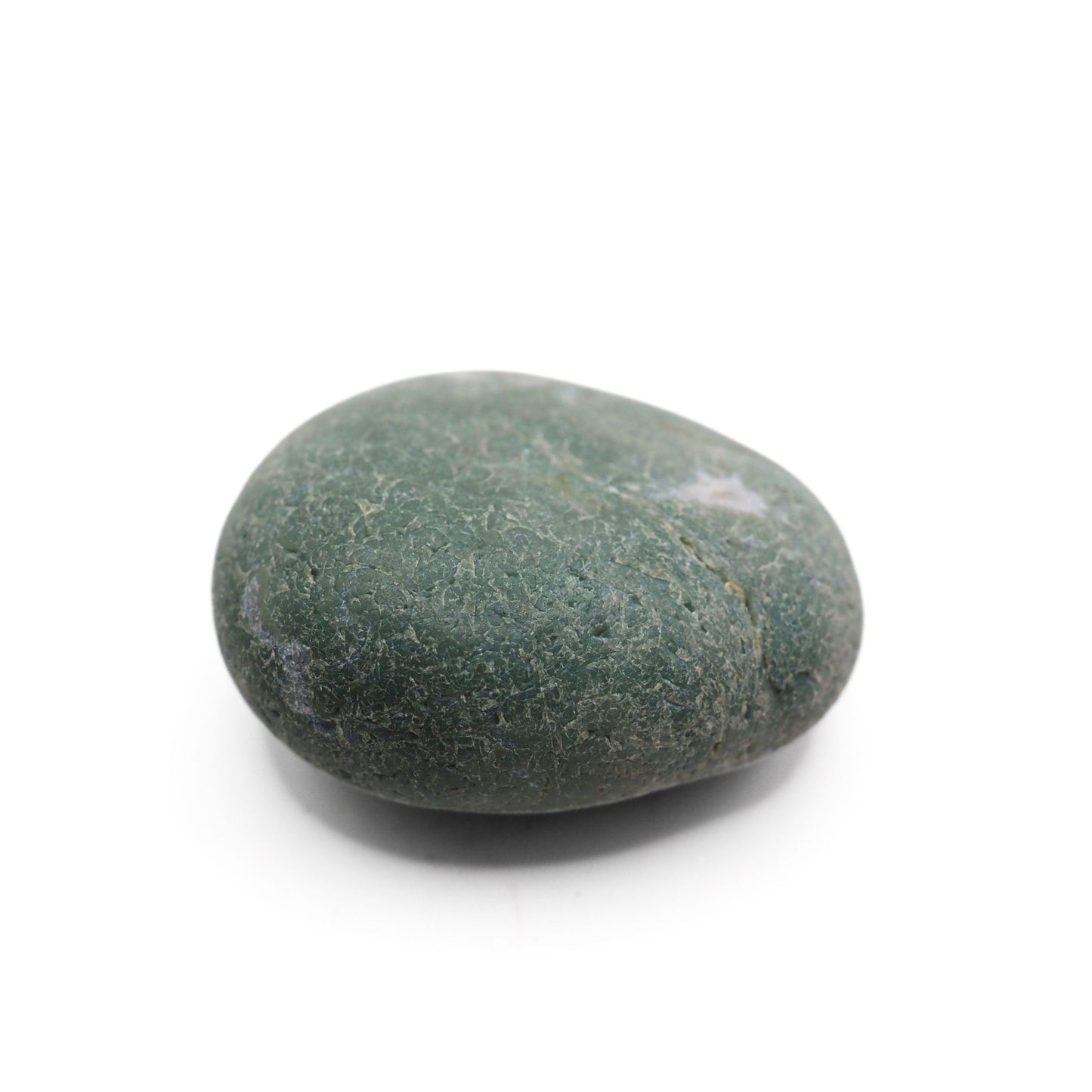 Sideview of green Jasper palm stone